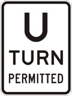 u-turn permitted sign